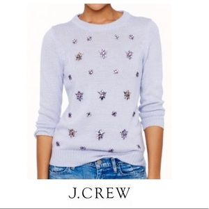 J Crew Jeweled Wool Sweater